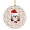 Edge Collections - 2.80" X 0.15" - Multicolor - Shih Tzu Christmas Ornament - 1 Piece